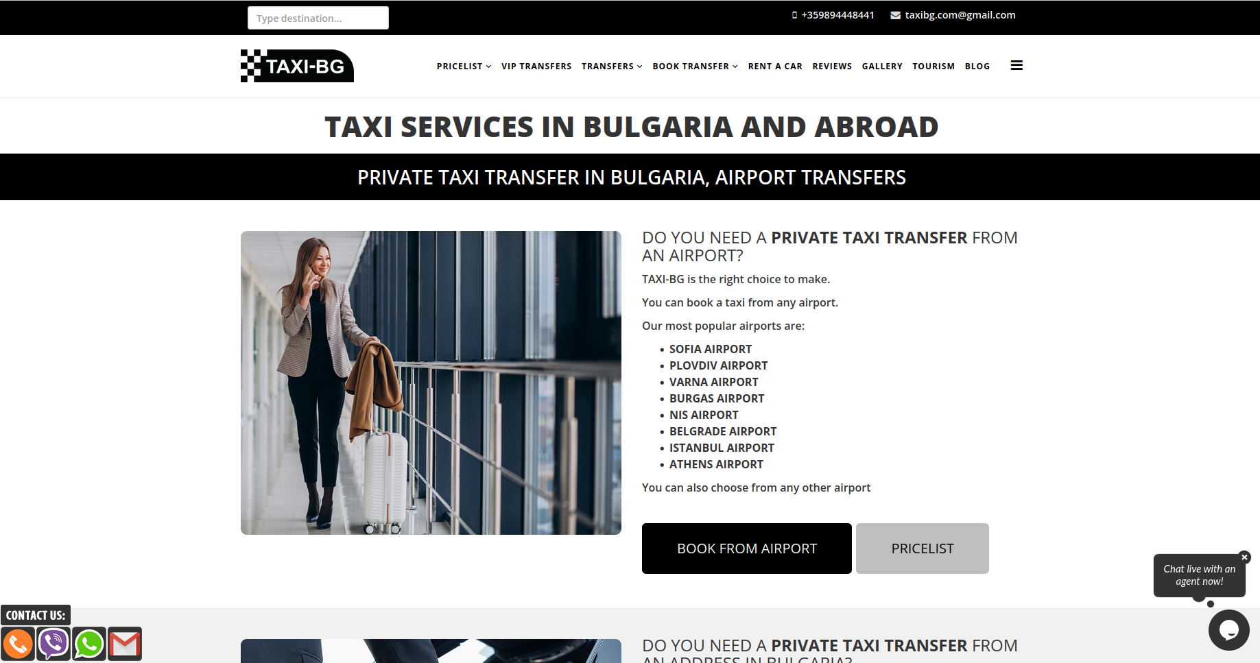Изработен сайт Taxi-BG.com - Saitmax